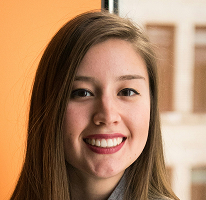 Portrait of Victoria Lawson, chief financial officer leading a financial trading company